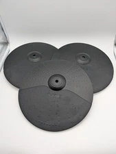 3 Alesis 10" Cymbal Pads - 2 With Choke & 1 With Single Zone