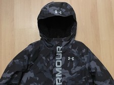 Under Armour Boys Youth Medium Black Winter Cold Gear Jacket 2020 Print Eagle