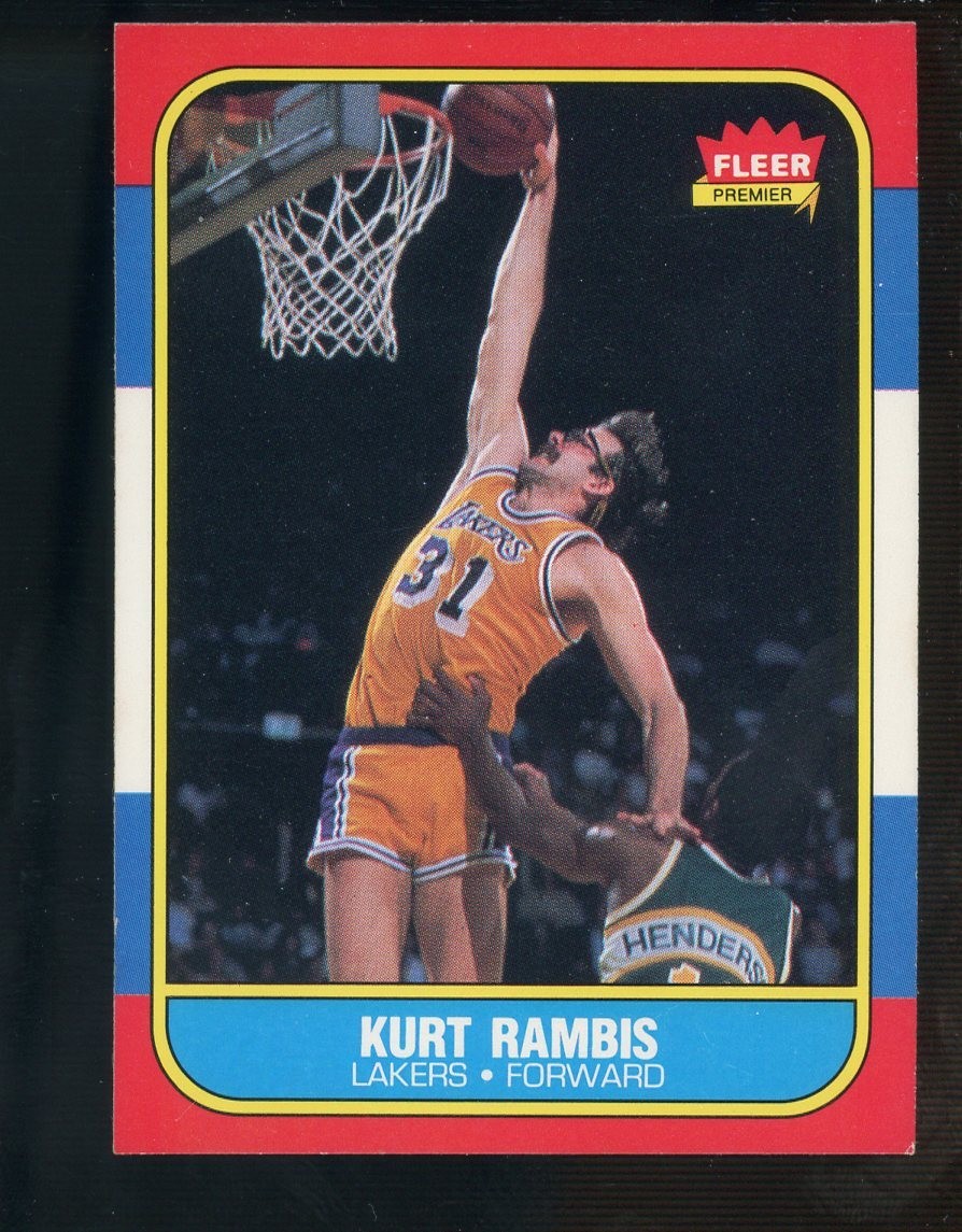 #1 1986-87 Fleer Basketball #89 Kurt Rambis Los Angeles Lakers