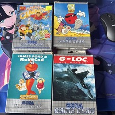 Set of 4 Sega Game gear Games  Robocod, Cool Spot, G Loc , Global Gladiators