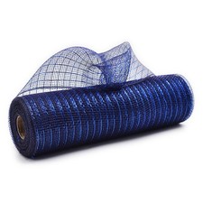 Navy Blue Deco Mesh Ribbon 10 inch x 30 ft for Wreath Making Crafts