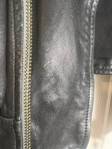 ALLSAINTS Conroy Leather Biker Jacket Black Size Small Men's Biker Motorcycle image 7