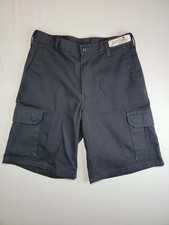 Cintas ComfortFlex Cargo Work Shorts Mens Size 3 Gray Uniform Utility Mechanic