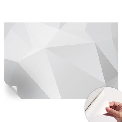 Self Adhesive Wall Mural No Glue Needed Gray Geometric Forms Elegance Modernity