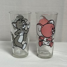 Tom & Tuffy NOS 1975 Pepsi Glasses Collector Series MGM New 16oz Set Of 2