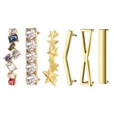 6 St&uuml;ck Metall Schn&uuml;rsenkel Clip Strass Schuhe Charme Dekoration Q4D85871