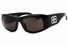 Balenciaga BB0395S 001 Black / Grey 60mm Women's Sunglasses