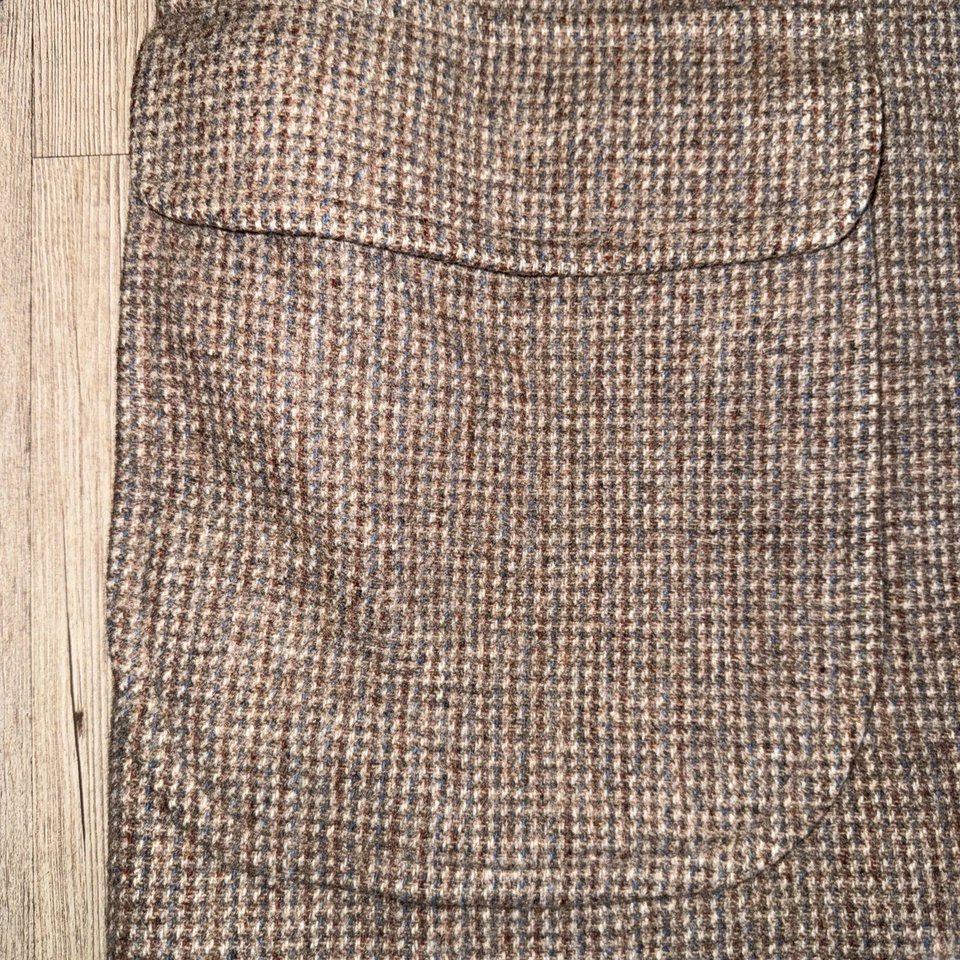 PENDLETON Virgin Wool Coat Men's Size 44 Checked Melange Mid Length Overcoat - Image 2 of 4