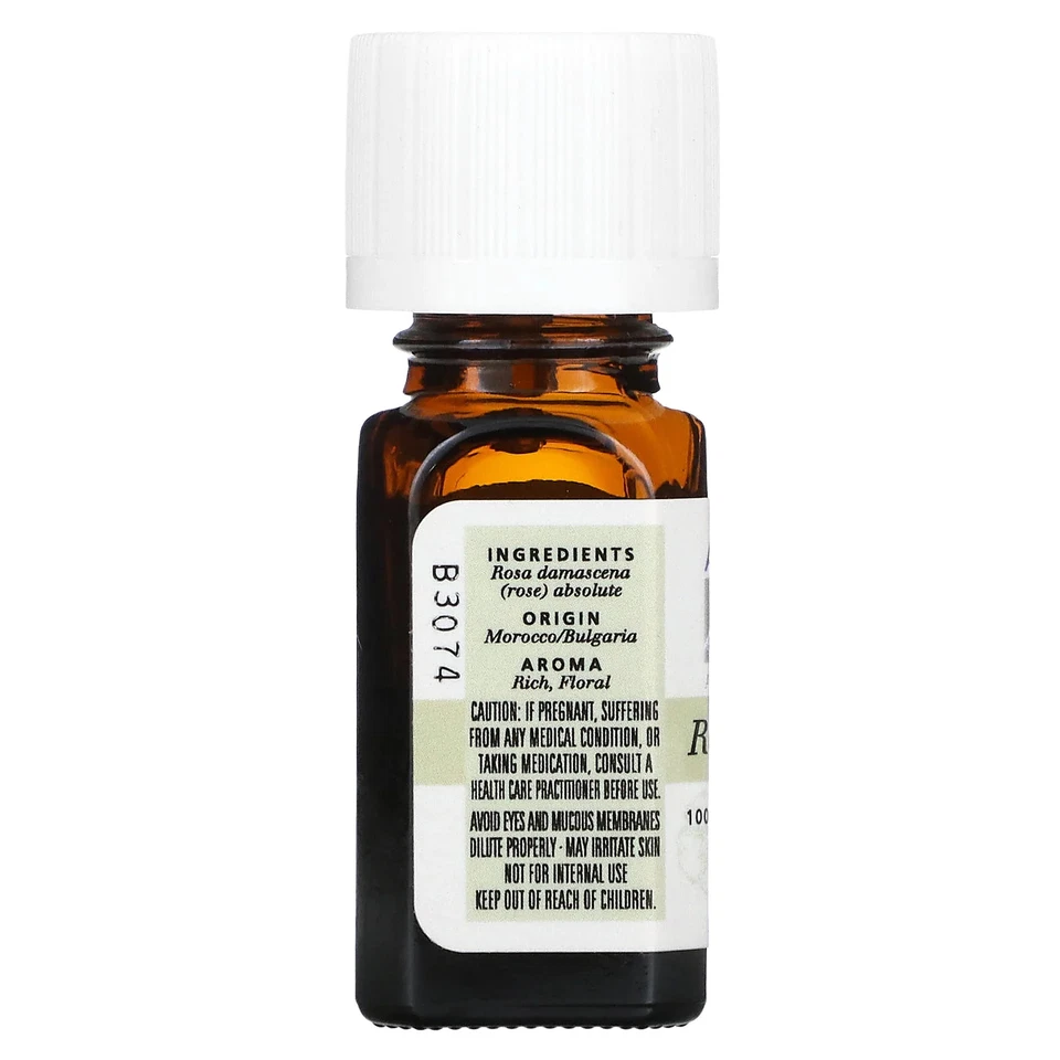 Aceite esencial 100 % puro, rosa absoluta, 0,125 fl oz (3,7 ml) Foto 2 de 2