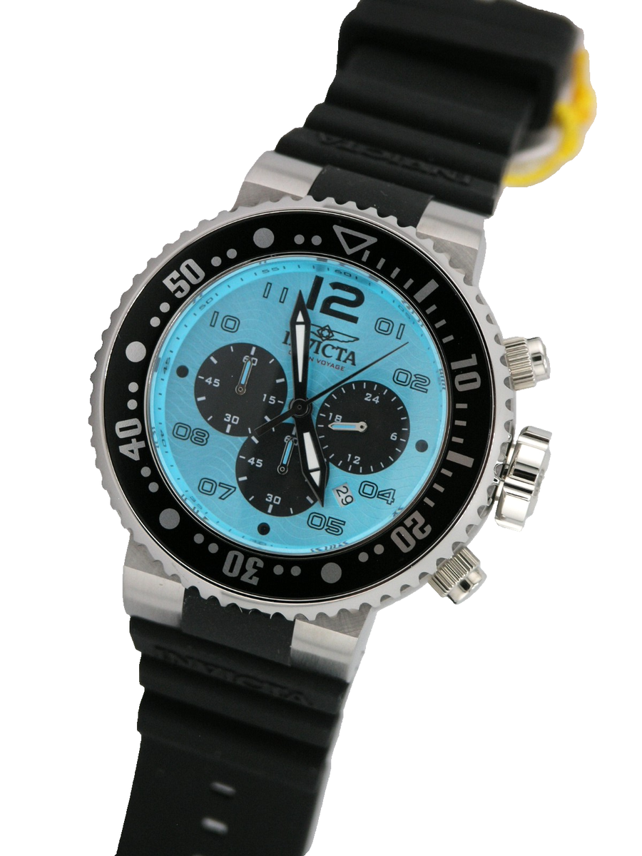 Invicta Men's 52mm Pro Diver Ocean Voyage Blue Chronograph Quartz