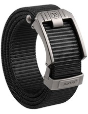 Ratchet Belt for Men, Nylon Tactical Belt, Adjustable Trim  Automatic Slide