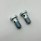 Porsche 356 Fuel Pump Banjo Bolt Pair DVG Zinc Plated Engine Hardware