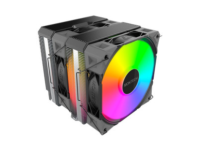 MONTECH NX600 ARGB Dual-Tower CPU Air Cooler with 6 Heatpipes & Premium Top Cove