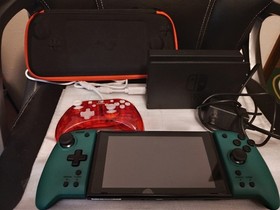 Nintendo Switch V1 Console Bundle Joy-Con Dock Power Adapter Case Controller