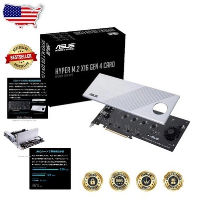Hyper M.2 X16 PCIe 4.0 Card: Quad NVMe 256Gbps RAID, AMD Ryzen, Intel VROC