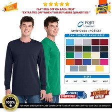 Port  Company PC61LST Men's Cotton Tall Essential Long Sleeve Tee Top T-Shirt