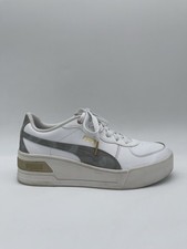 Puma Skye Cuña Cadete Blanco Plataforma Tenis Zapatos Plateado Dorado Camuflaje Para Mujer’s 8.5