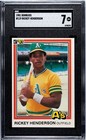 1981 Donruss Rickey Henderson #119 SGC 7 NM MLB HOF Oakland Athletics