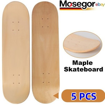 5X Skateboard Decks 7 Schichten Maple Wood Ahorn Double Concave Blank Skateboard