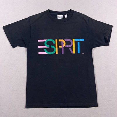 VTG Esprit Sport T Shirt Mens Large Colorful Spellout Single Stitch Made in USA