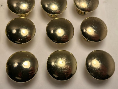 Lotto 41 pomelli tiranti rotondi per cassetti in ottone lucido con ferramenta - Foto 8 di 18