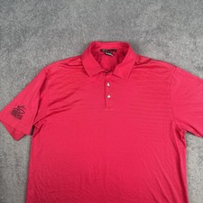 Nike Tiger Woods Collection Golf Polo Shirt Red Solid Short Sleeve Mens Large
