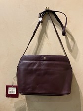 VTG Etienne Aigner Burgundy Leather W/brass Adjustable Shoulder Bag 80s,90s