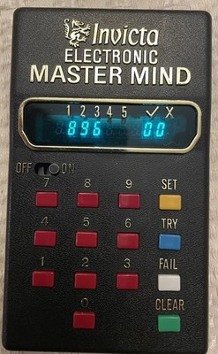 Vintage funktionierender elektronischer Mastermind mit Box, Anleitung und Notenblättern