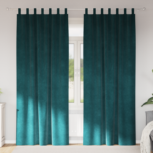 Tende Oscuranti 117x229cm Verde Ombre – 2 Pannelli, 92% Blackout, Termiche, Isolanti, Con Occhielli – Per Camera Da Letto