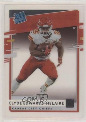 2020 Chronicles Clearly Donruss Rated Rookie Clyde Edwards-Helaire RC 0p67