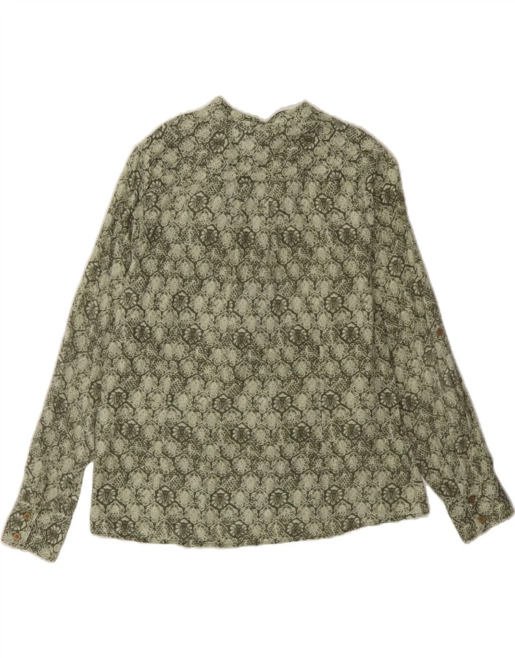 DOCKERS Womens Shirt Blouse UK 16 Large Green Floral Cotton CP05 — 第 2/3 张图片