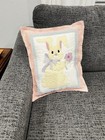 Spring Bunny Appliqué Pillow, Farmhouse Style, Shabby Chic, Vintage fabrics, — photo 2