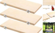 3 Pack Bird Perch Stand, Parrot Wood Platform, Natural Wooden Perch Toys