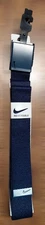 NEW NIKE Men's Reversible NAVY WEB BELT Cut to Fit Up to Sz 42 Adjustable 