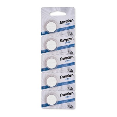 Energizer 2032 Battery CR2032 Lithium 3v, 5 Count 5 (Pack of 1), 2032 