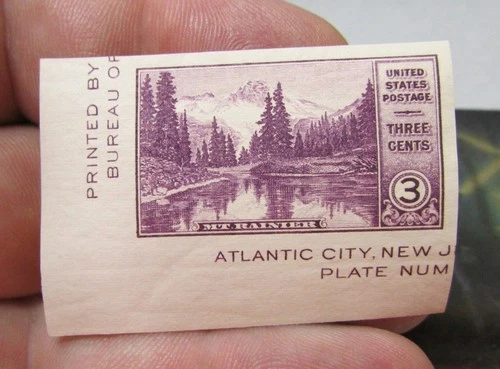 vintage USA stamp 1935 Natl Park Mt Rainier mint gummed imperforate Scott #750a