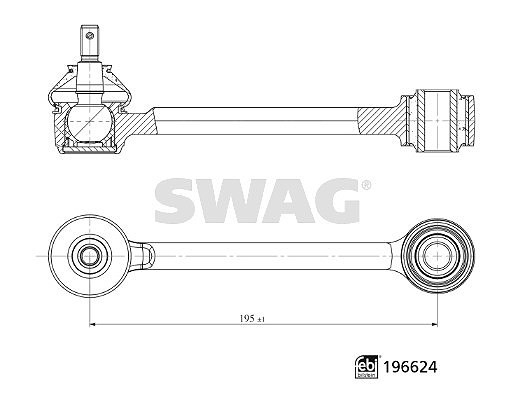 Swag Lenker, RadaufhäNgung Hinterachse, Links, Mitte, Oben-image