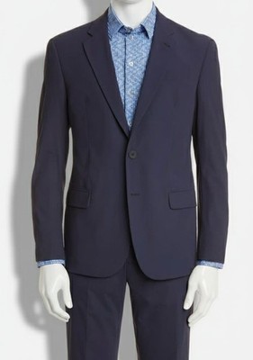 Emporio Armani Men's Blue Solid Techno Performance Sport Coat Size 52L
