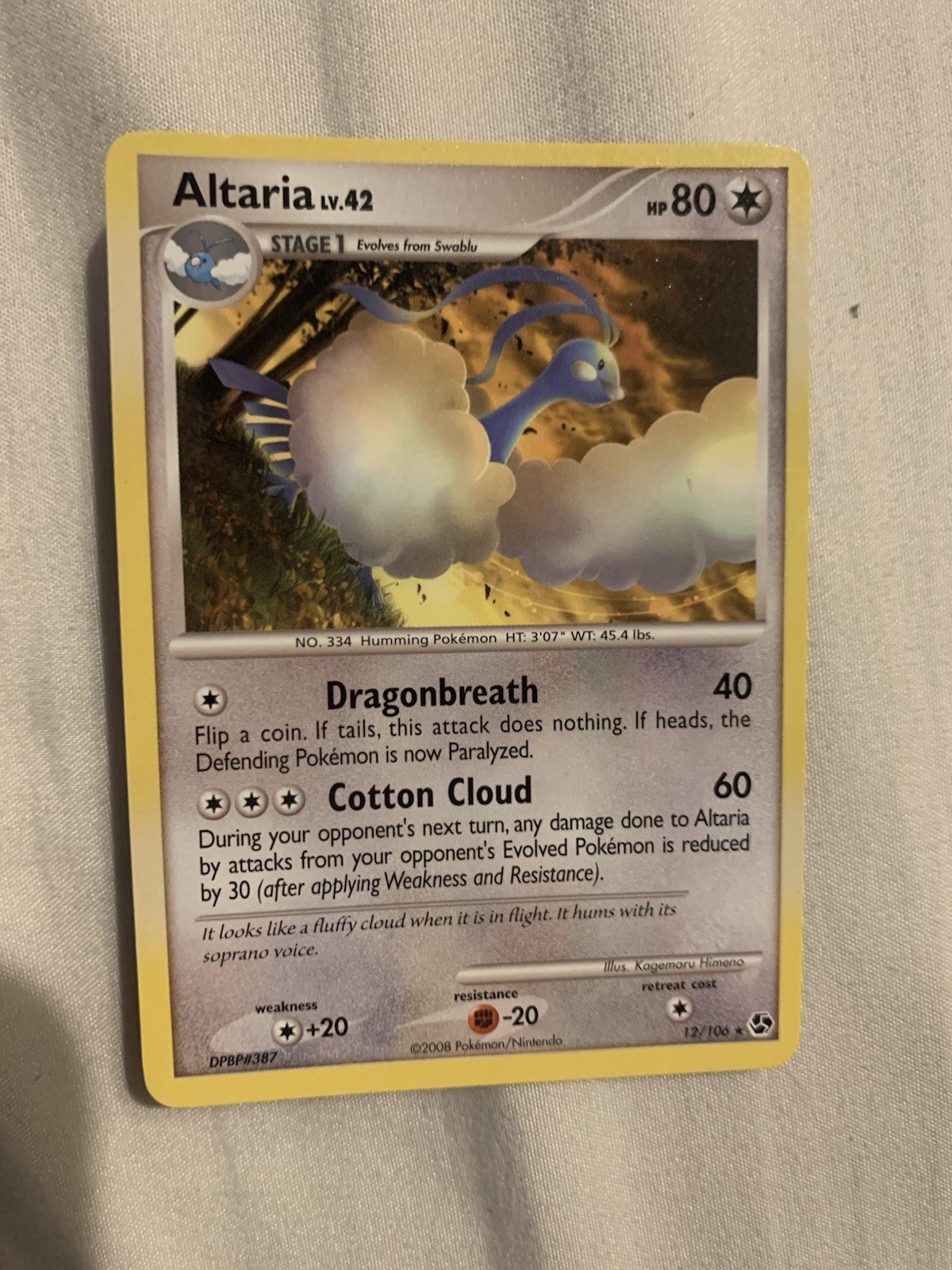 Altaria 12/106 Great Encounters Regular