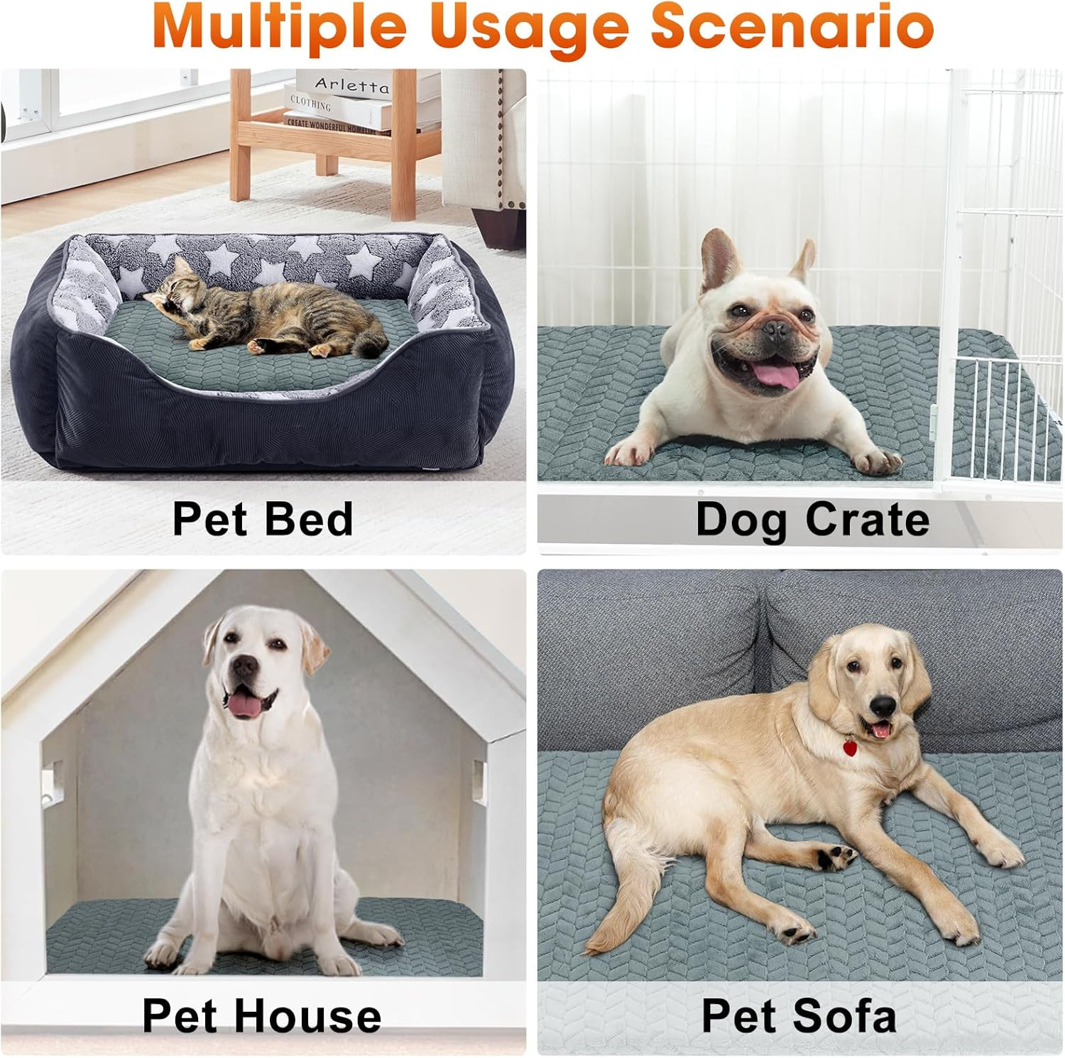 Extra Large Waterproof Pet Heating Pad with Timer for Dogs and Cats 47"x28