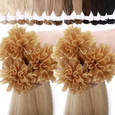 Fusion Nail U Tip 100 Remy Human Hair Extensions Keratin Pre-bonded 200 Strands