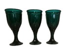 (3) Noritake Evergreen Sweet-Swirl Wine Glasses 7 3/8" X 3 3/4"Dark Green Color! — photo 2