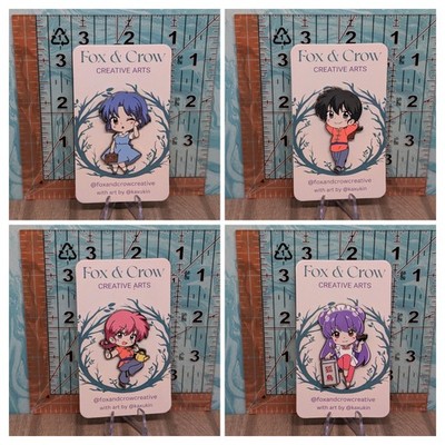 Ranma 1/2   4-Pin Set   Akane, Ranma (boy), Ranma (girl), and Shampoo