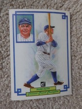 1984 DONRUSS GRAND CHAMPION CARD # 1 BABE RUTH YANKEES JUMBO 3.5