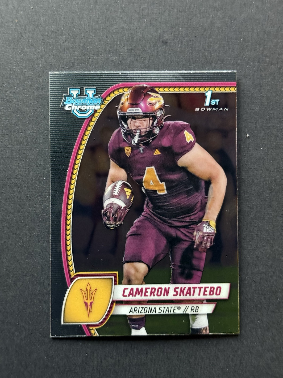 2024 Bowman University Chrome - Refractor #37 Cameron Skattebo (RC)