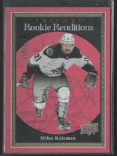 2023-24 UD Trilogy Milos Kelemen RR-31 Rookie Renditions Red 718/799 RC