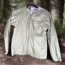 Columbia Kids Windbreaker Green Size S 8 hooded reflective accents nylon