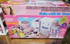 Vintage 2000 Barbie Bake With Me Oven WORKS, Missing Few Pieces -See Description