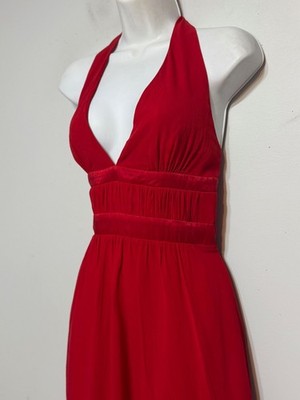 bcbg red halter dress Tailored Collar Halter Dress – BCBGMAXAZRIA