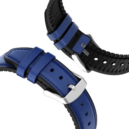 20 MM & 22 MM Replacement Faux Leather + Silicone lining Smart Watch Strap Band - Picture 14 of 52